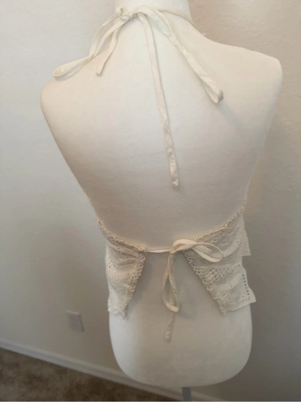 Free People Lace Halter Tank